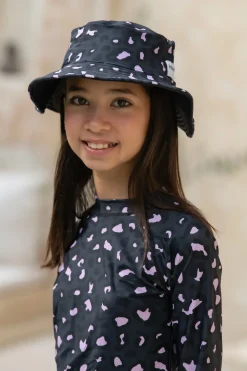 Kids Inknown Swim Daisy Swim Hat - Mellow Leopard