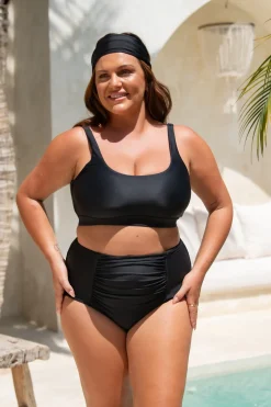 Inknown Swim Genevieve Bikini Bottom - Black on Black