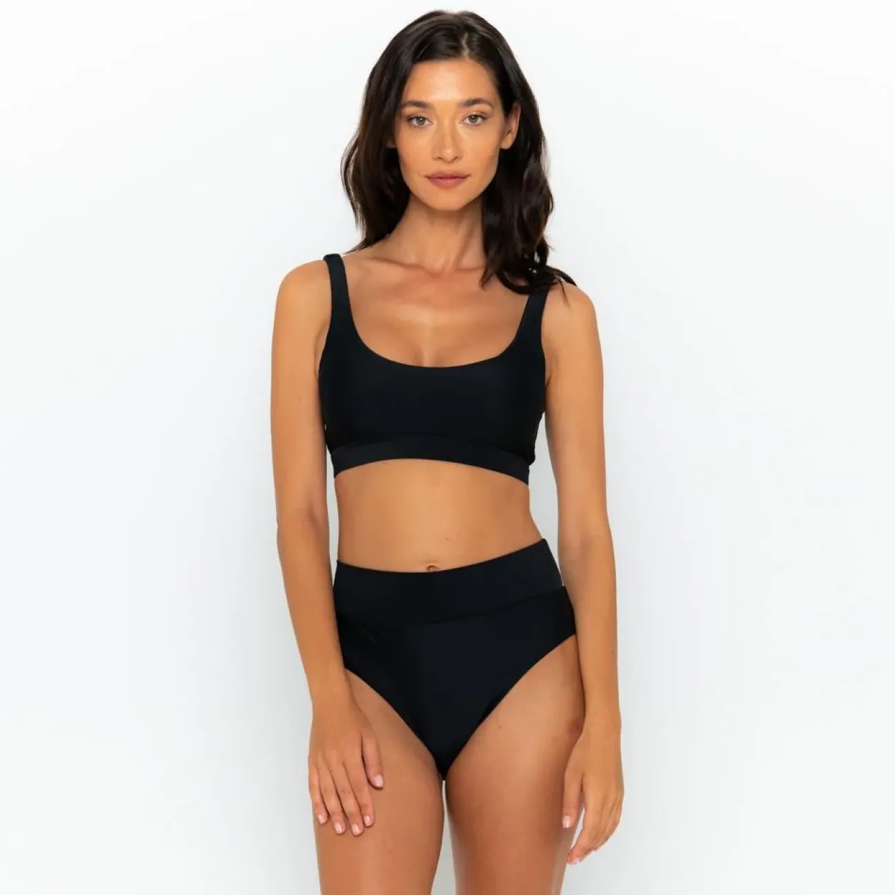 Inknown Swim Gia Bikini Top - Black on Black