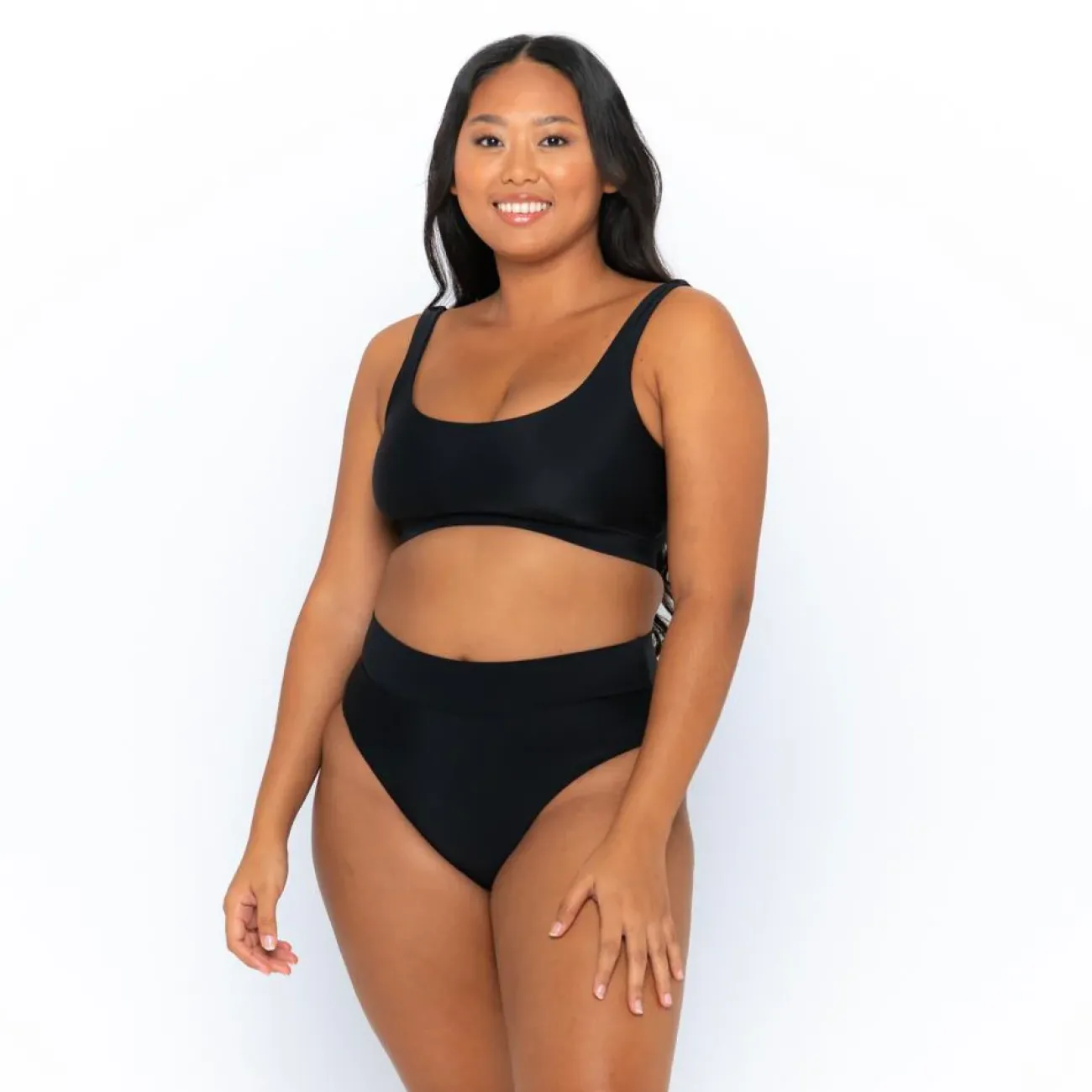 Inknown Swim Gia Bikini Top - Black on Black