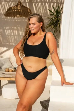 Inknown Swim Gia Bikini Top - Black Waffle