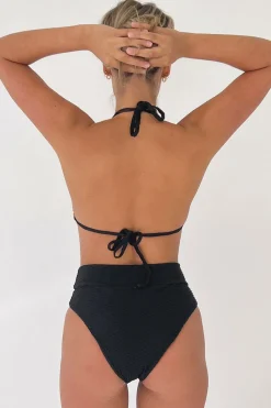 Inknown Swim Ginger Bikini Bottom - Black Waffle