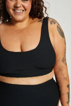 Inknown Swim Ginger Bikini Bottom Curve - Black Waffle