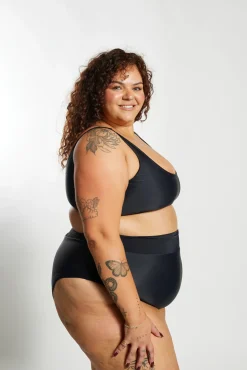 Inknown Swim Ginger Bikini Bottom Curve - Black on Black