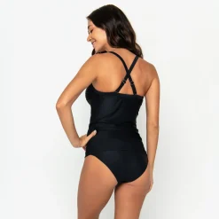 Inknown Swim Giselle Tankini Top - Black on Black