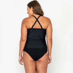 Inknown Swim Giselle Tankini Top - Black on Black