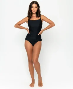 Inknown Swim Giselle Tankini Top - Black on Black