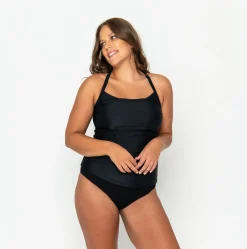 Inknown Swim Giselle Tankini Top - Black on Black