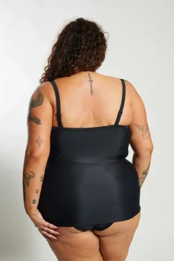 Inknown Swim Giselle Tankini Top Curve - Black on Black