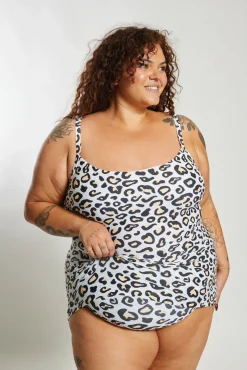Inknown Swim Giselle Tankini Top Curve - Safari Leopard