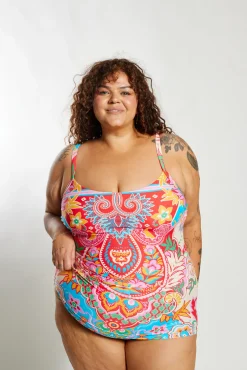 Inknown Swim Giselle Tankini Top Curve - Infamous Carnival