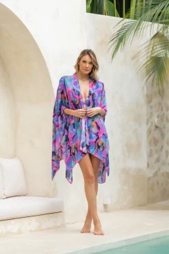 Inknown Swim Giulia Kimono/Kaftan - Marine Fiesta