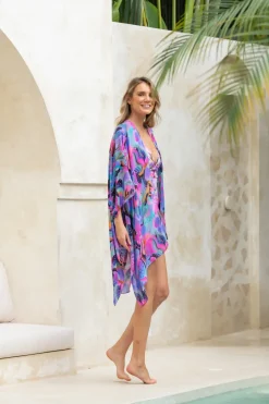Inknown Swim Giulia Kimono/Kaftan - Marine Fiesta