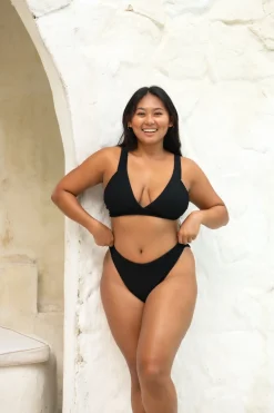 Inknown Swim Grace Bikini Bottom - Black Waffle