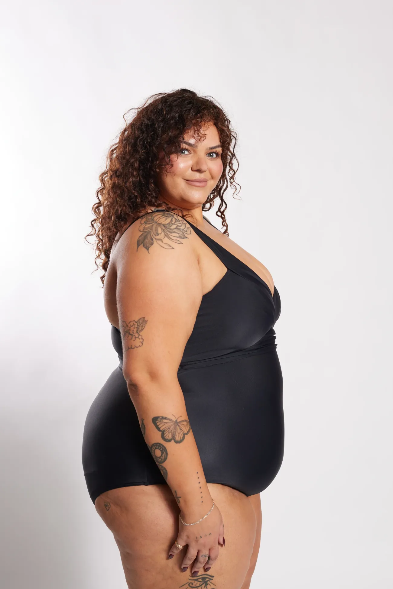 Inknown Swim Gwen One Piece Curve - Black on Black