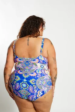 Inknown Swim Gwen One Piece Curve - Peacock Swirls