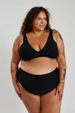 Inknown Swim Lola Bikini Top Curve - Black Waffle