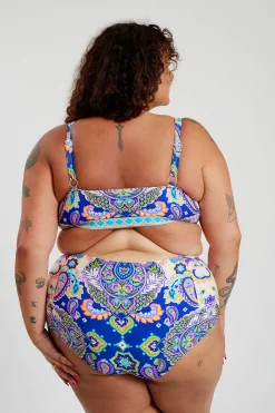 Inknown Swim Lola Bikini Top Curve - Peacock Swirls