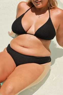 Inknown Swim Mia String Top - Black Waffle