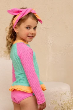 Kids Inknown Swim Mini Annie Rashie Set 02 - Iced Aqua
