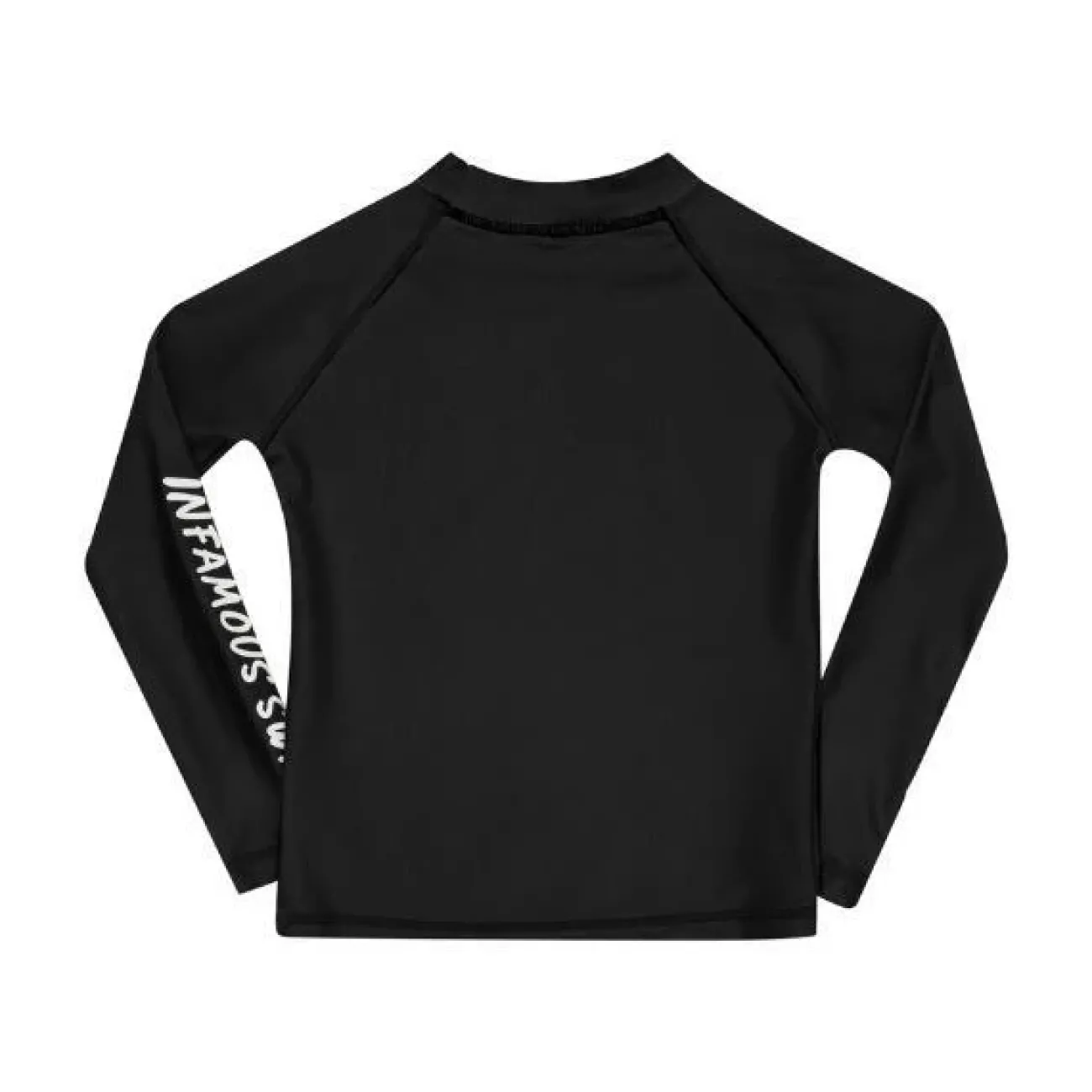 Kids Inknown Swim Mini Billy Rashie Top - Black on Black