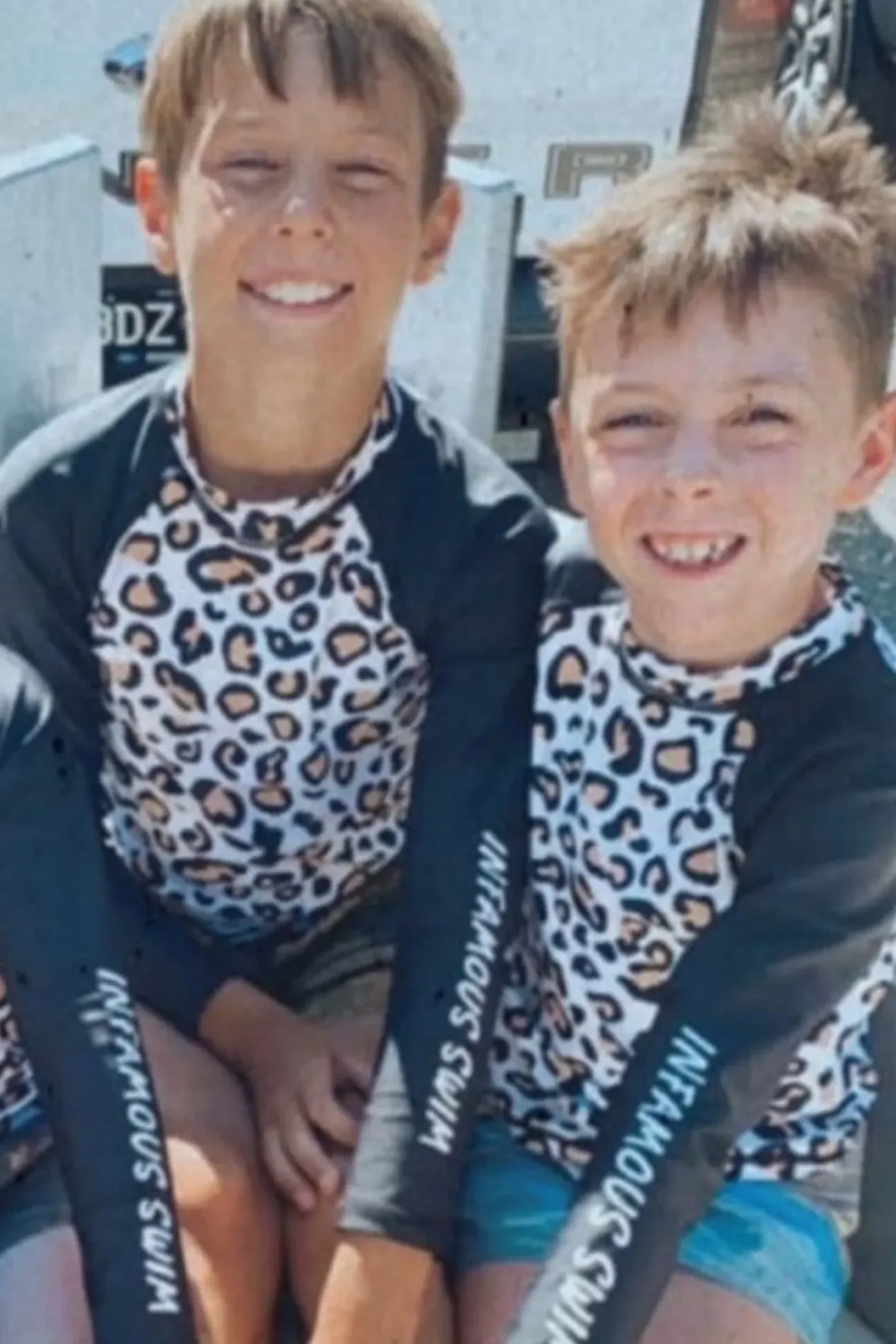Kids Inknown Swim Mini Billy Rashie Top - Safari Leopard