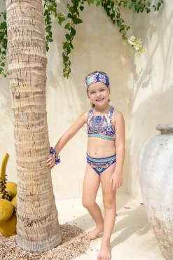 Kids Inknown Swim Mini Gia Bikini Set - Peacock Swirls