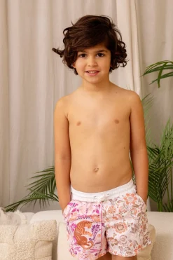 Kids Inknown Swim Mini Hank Board Shorts - Desert Bloom