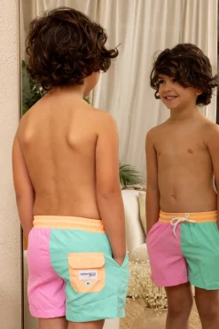 Kids Inknown Swim Mini Hank Board Shorts - Iced Aqua