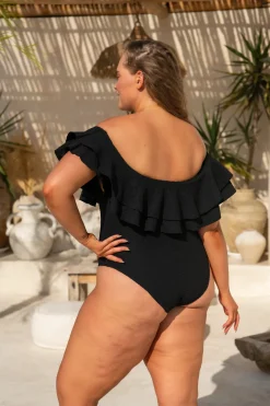 Inknown Swim Miranda One Piece - Black Waffle