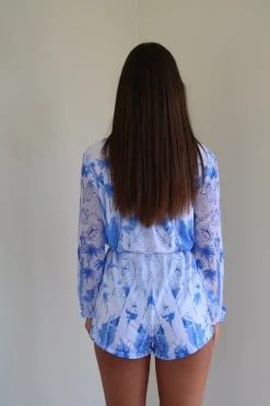 Inknown Swim Oceana Playsuit - Blue Jungle