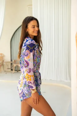 Inknown Swim Oceana Playsuit - Peacock Swirls
