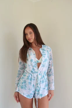 Inknown Swim Oceana Playsuit - Toile De Jouy