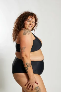 Inknown Swim Penelope Bikini Bottom Curve - Black on Black