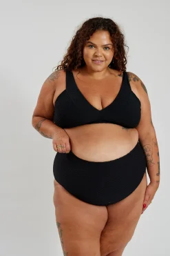 Inknown Swim Penelope Bikini Bottom Curve - Black Waffle