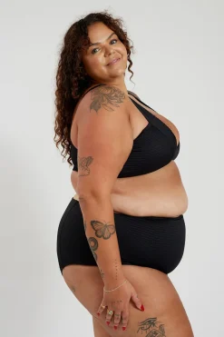 Inknown Swim Penelope Bikini Bottom Curve - Black Runch