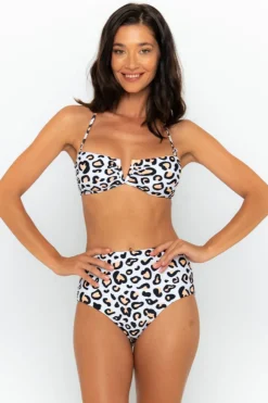 Inknown Swim Scarlett Bandeau Top - Safari Leopard